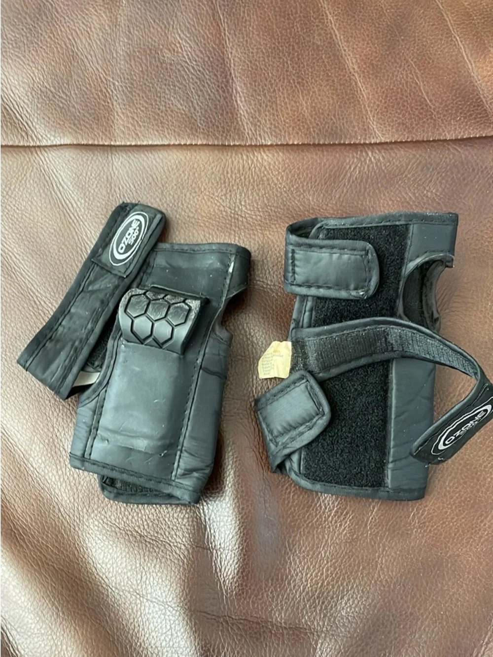 Kids Black Protective Wrist Guards with Velcro Closure